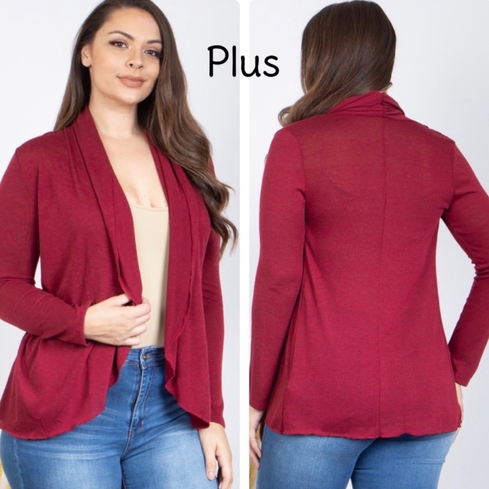 Plus Red Cardigan - Picture 2 of 4